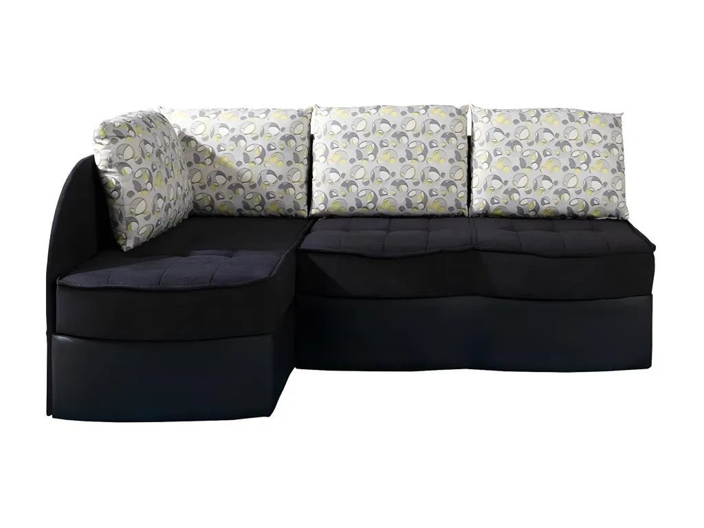 Sofá rinconero Jmmhogar 119 Negro Función de descanso Caja de ropa de cama 203x79cm