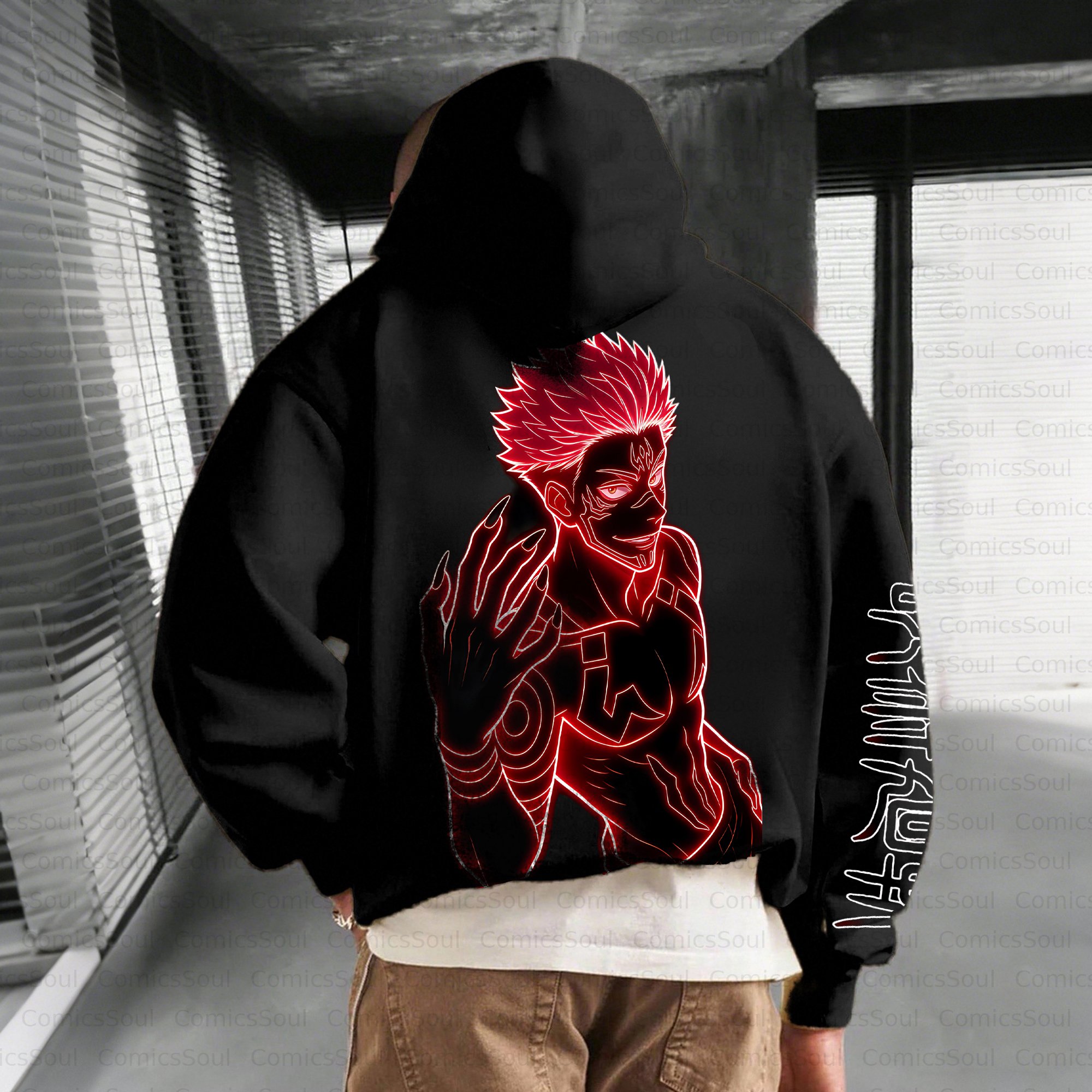 Unisex Anime Inspired Vintage Plush Hoodie