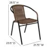Emma + Oliver Indoor/Outdoor Stacking Rattan Restaurant Patio Chairs, Set of 2, Gray - Image 27