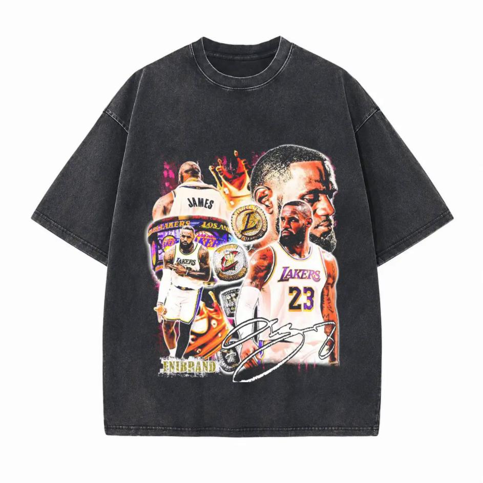 NBA All-Time Leading Scorer Printed Unisex Washed T-Shirt