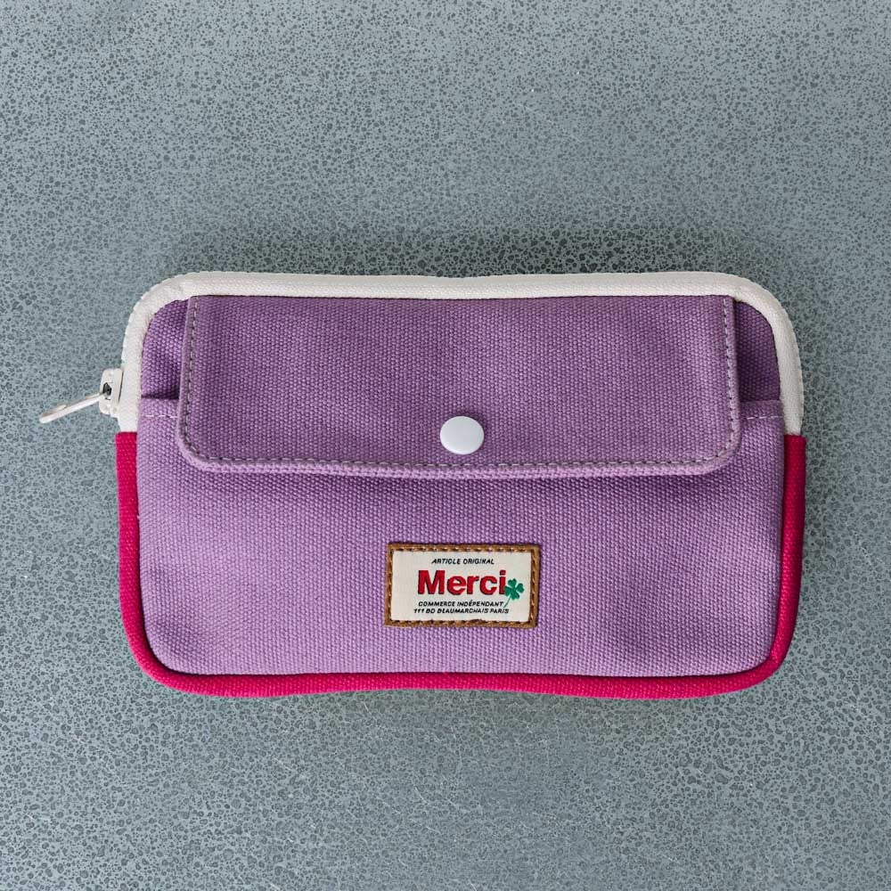 Merci - Porte Monnaie Candide - Lila & Fuchsia