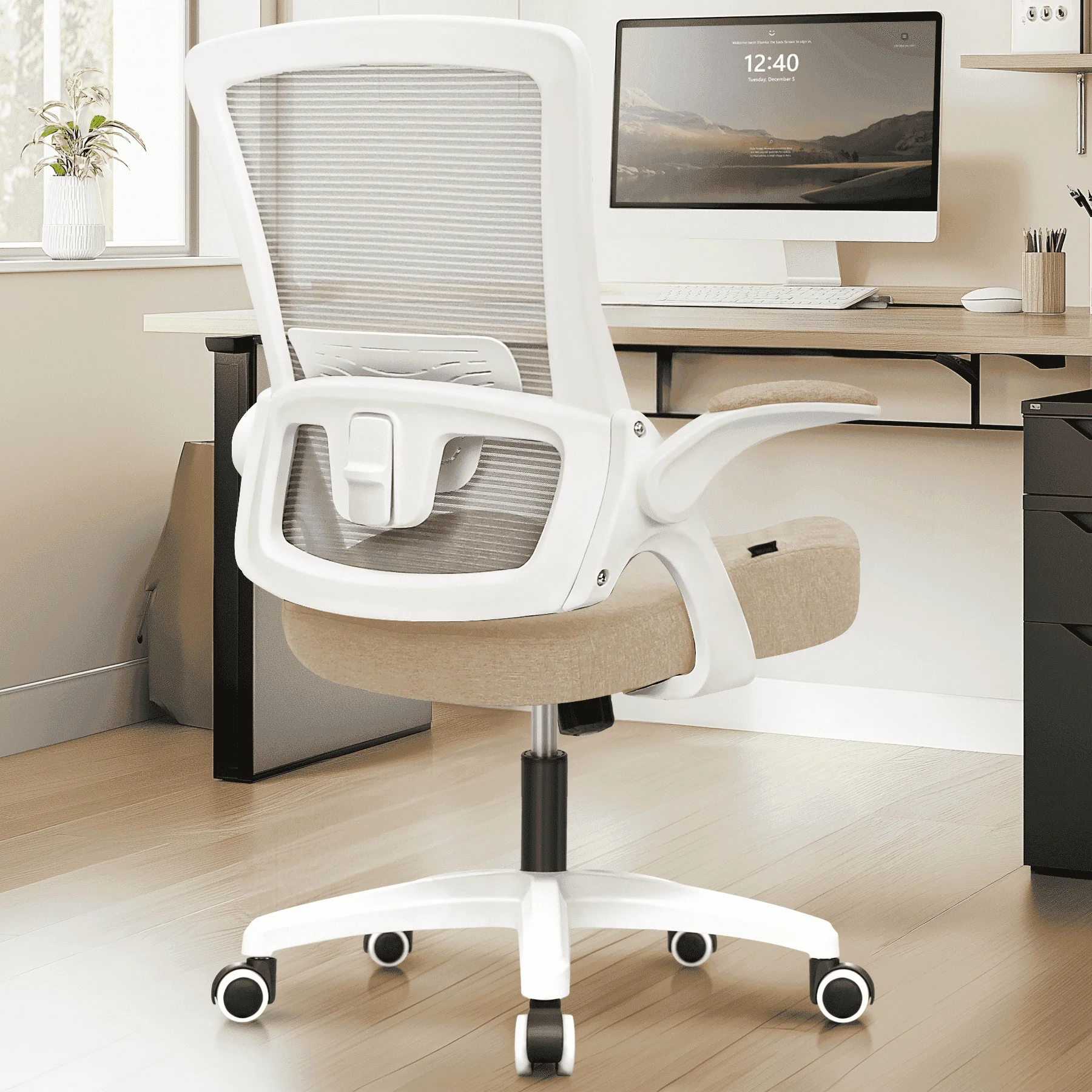 NEO CHAIR Ergonomic Office Chair, Adjustable High Back Mesh Desk Chair with Flip-up Arms, Black - Image 3