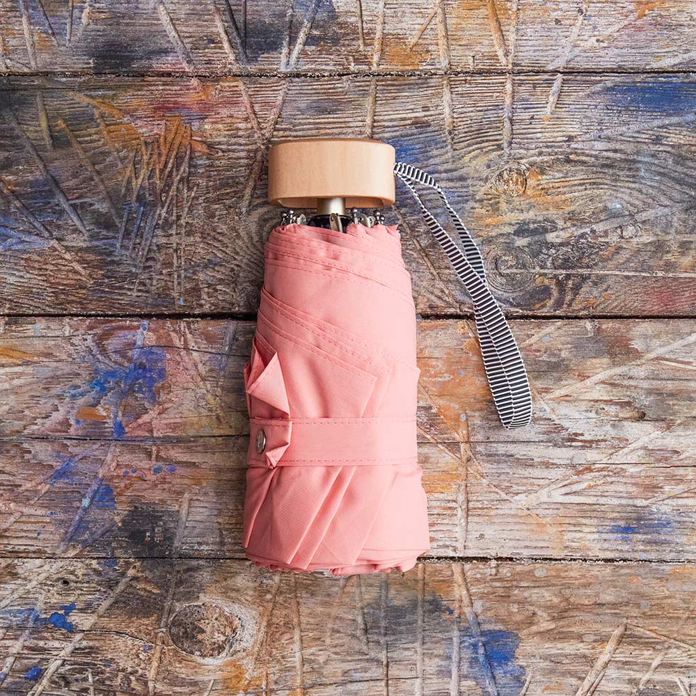 Petit parapluie bois - Rose