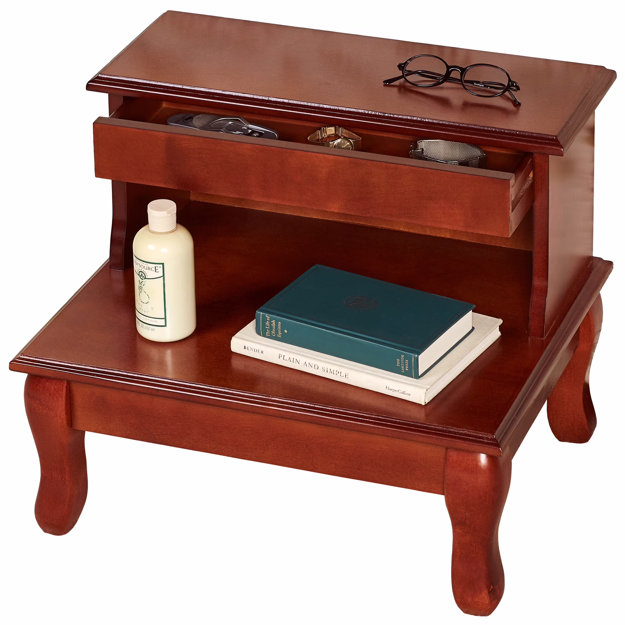 Cessilee Wooden Bed Steps with Storage 16 Inches High