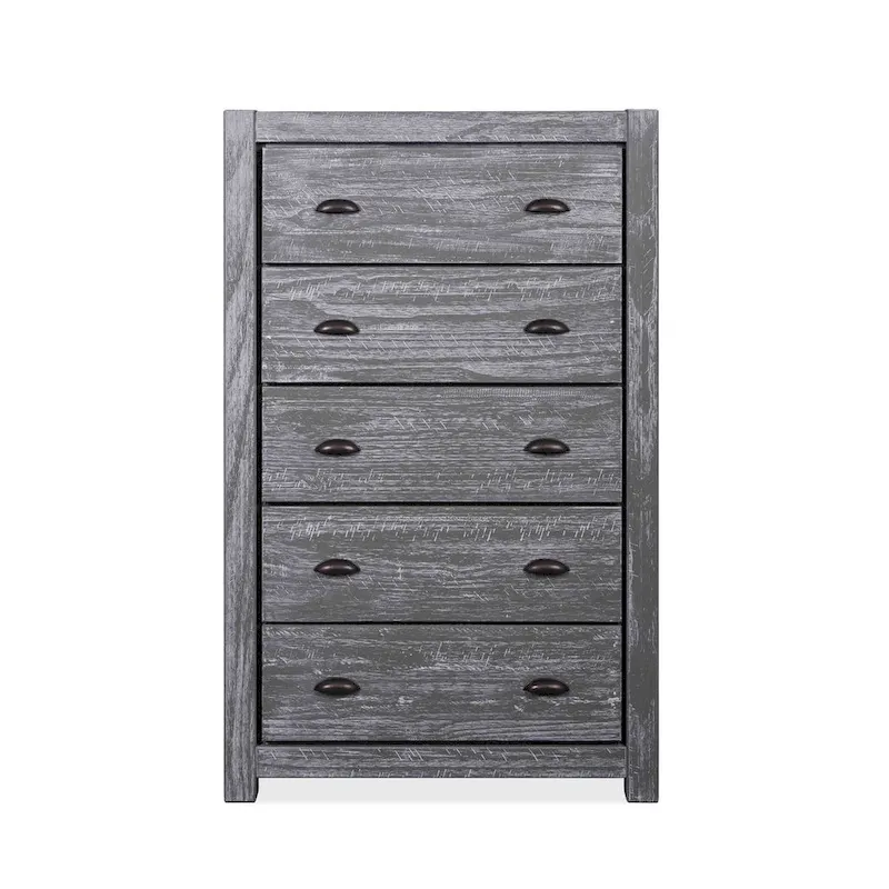 Montauk Solid Wood Chest with 5 Drawers by Grain Wood Furniture