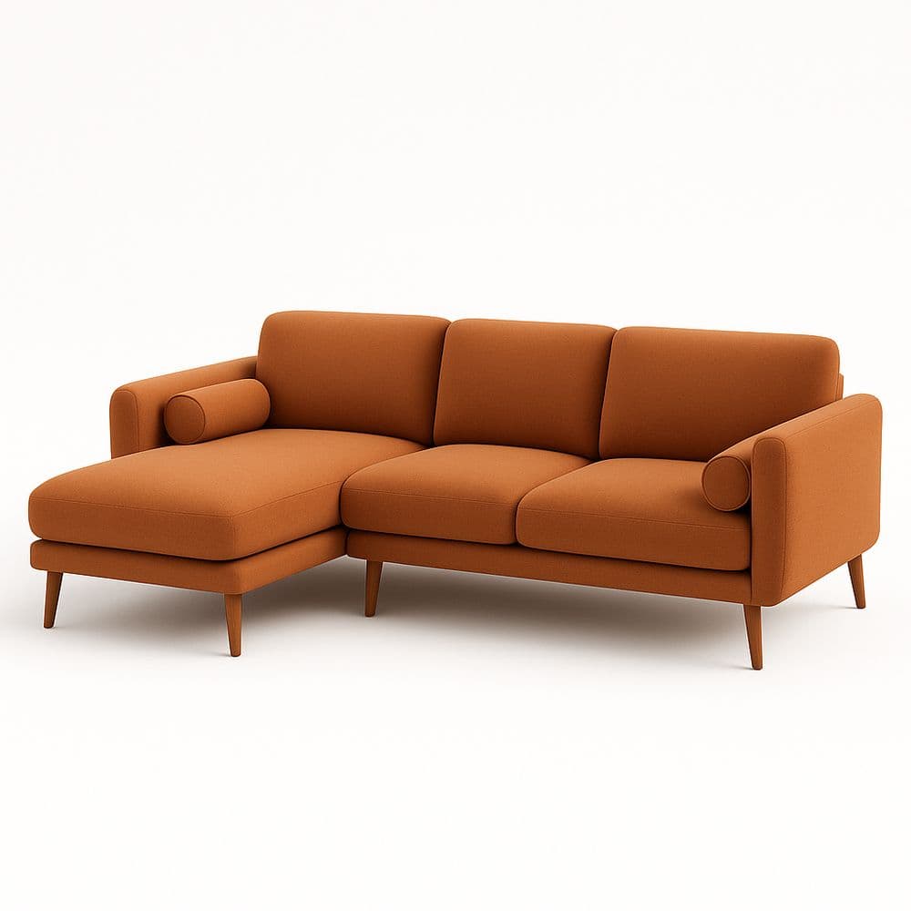Sofá Seccional Tela Naranja 230cm x 150cm x 85cm
