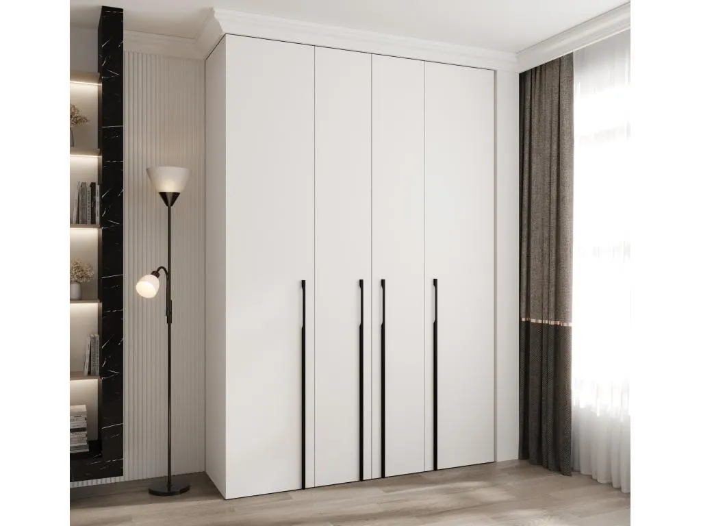 Armario Decoencanto 3 con puertas batientes 245.5/170/40 4 puertas (blanco/negro)