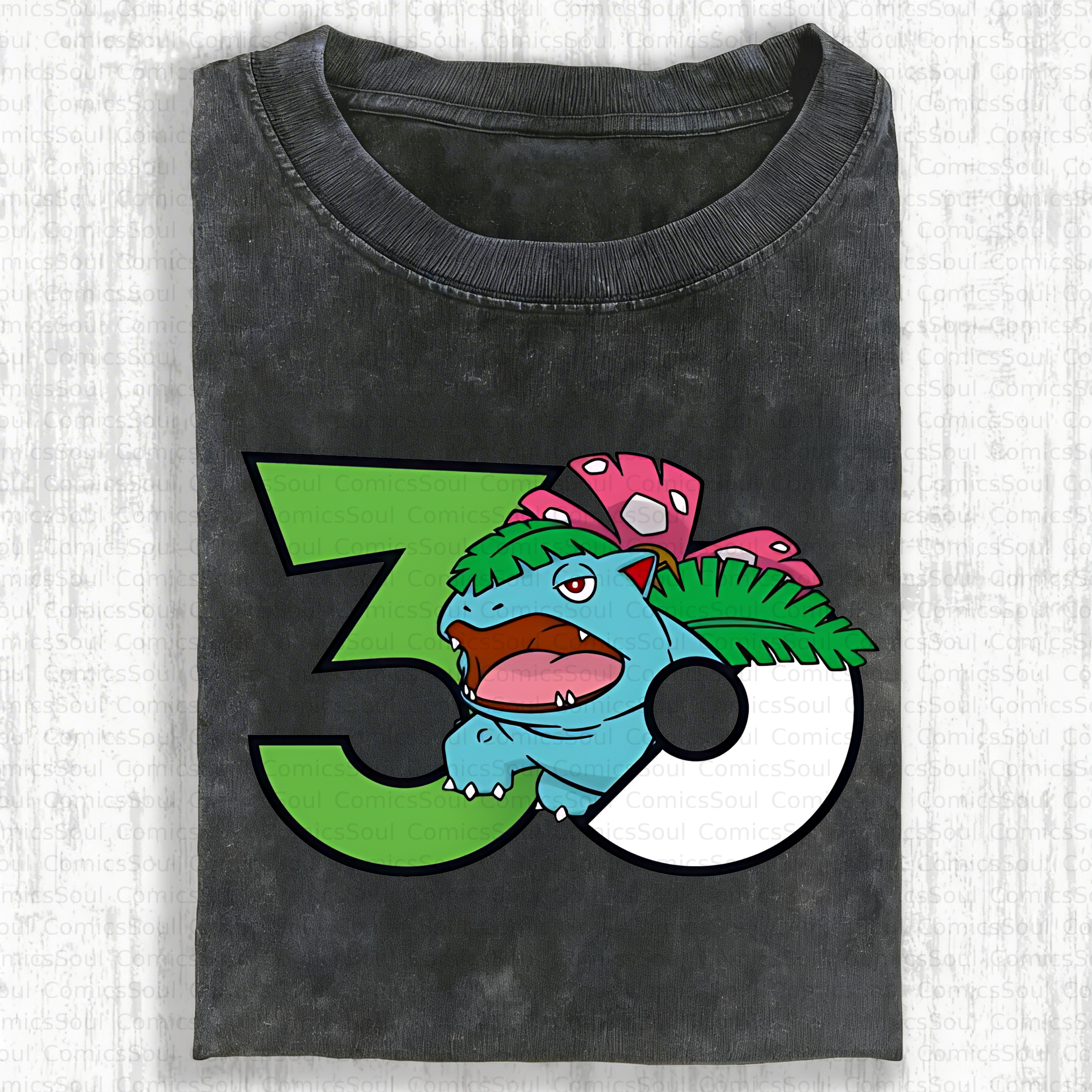 Unisex Anime Inspired Vintage Washed T-Shirt
