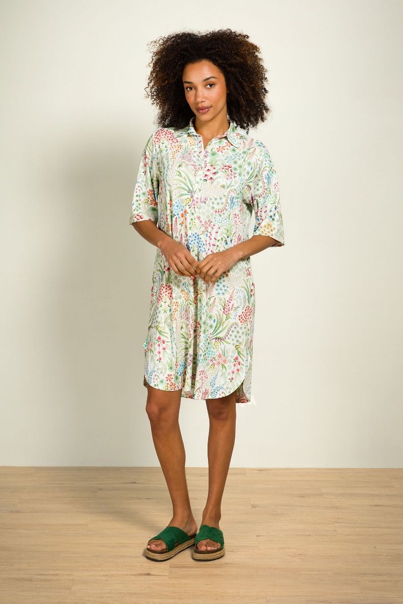 Dewi Nightdress Short Sleeve Querida White