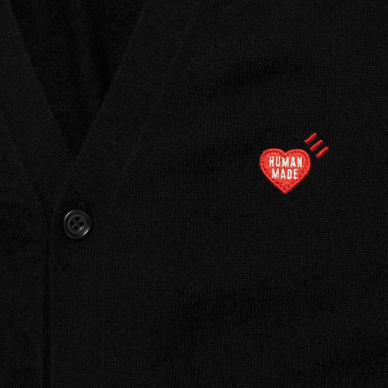 HUMAN MADE HEART BADGE KNIT CARDIGAN