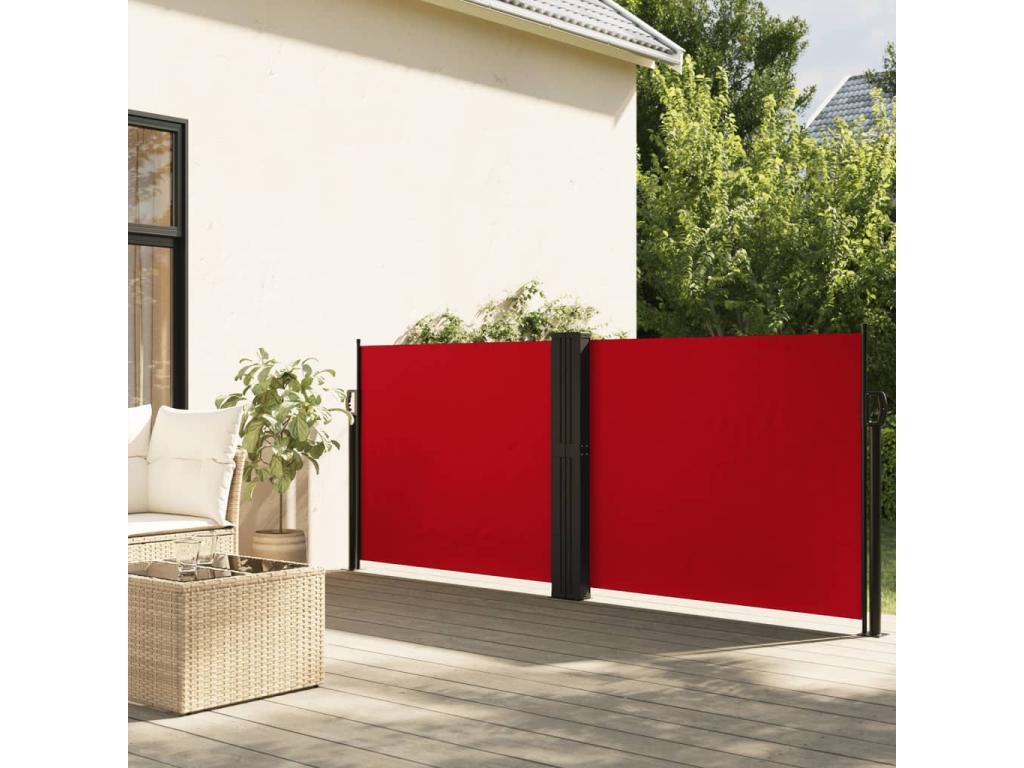 Toldo lateral retráctil rojo 120x600 cm