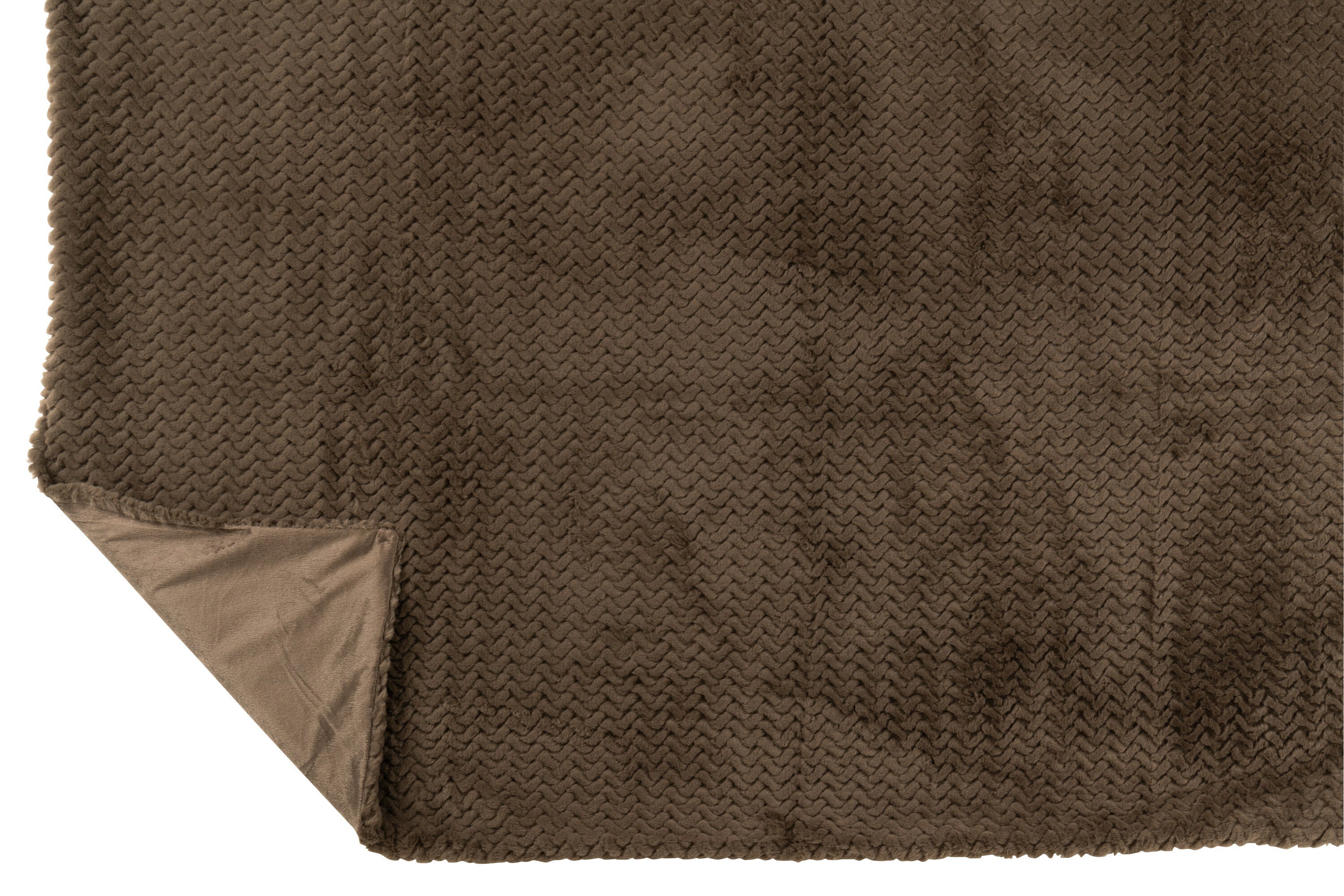 J-Line plaid - polyester - donkerbruin