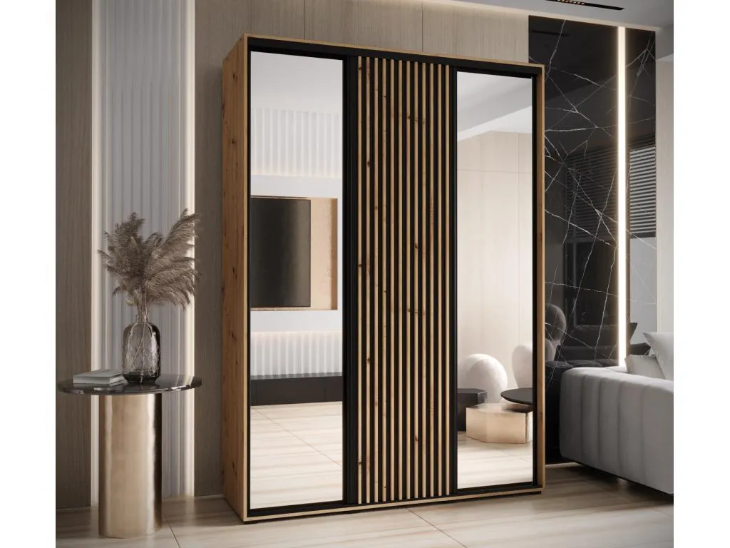 ARMARIO Homepleno 2 DE PUERTAS CORREDERAS 235.2/180/60 3 puertas (artisan/negro) 36767tqwp