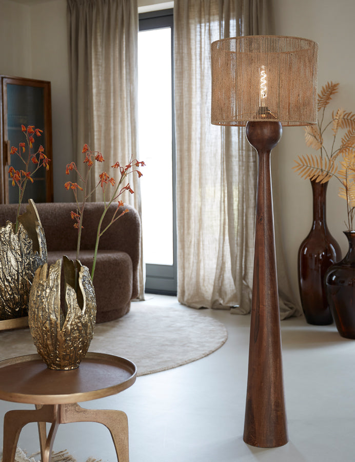 Light & Living - Vloerlamp FESTINA - Ø18x125cm - Bruin