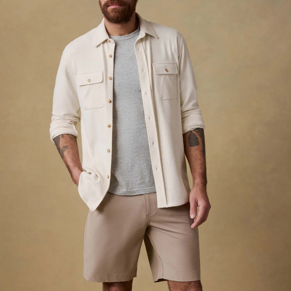 Faherty - Chemise pull Legend - Off White