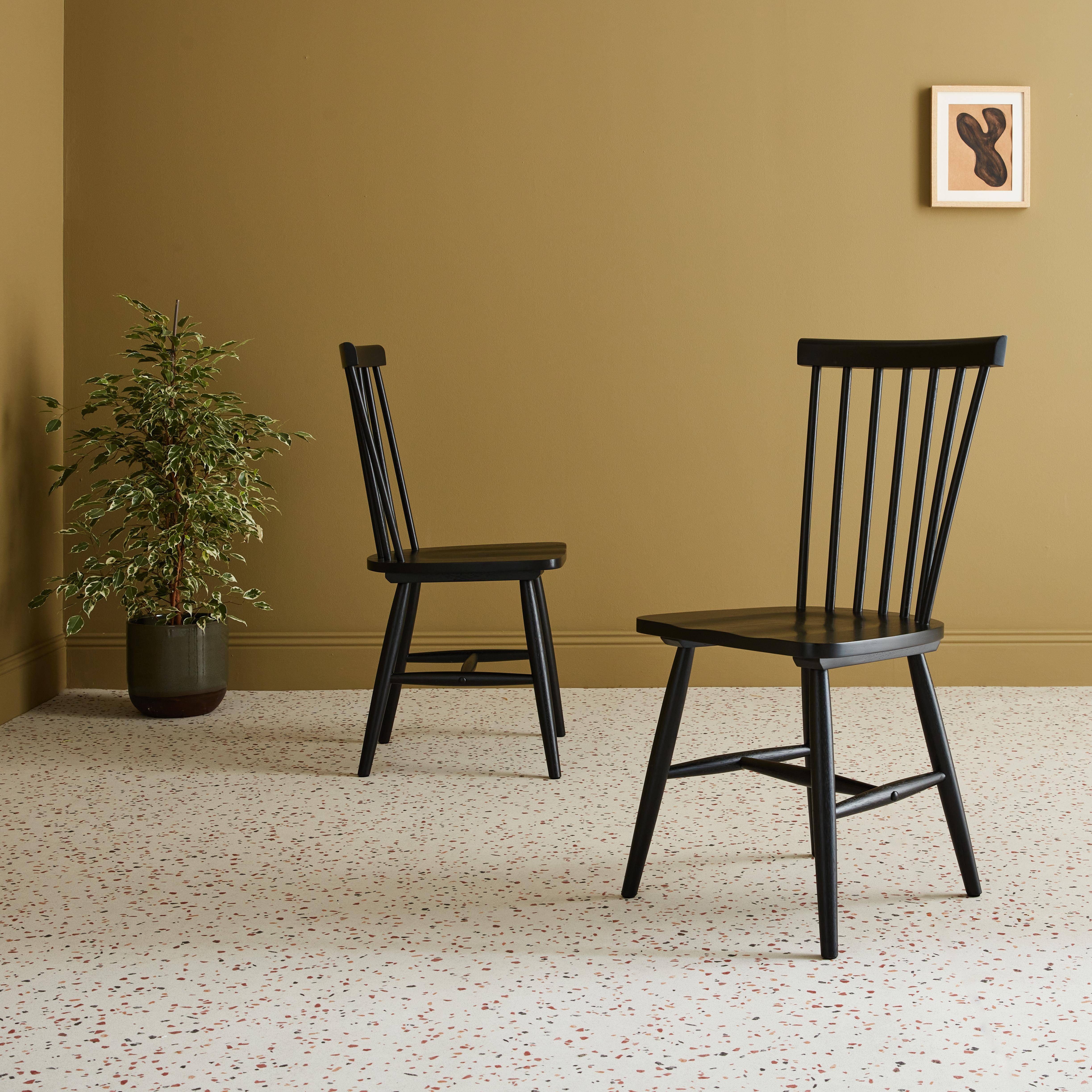 Romie - Silla de madera de hevea, set de 2