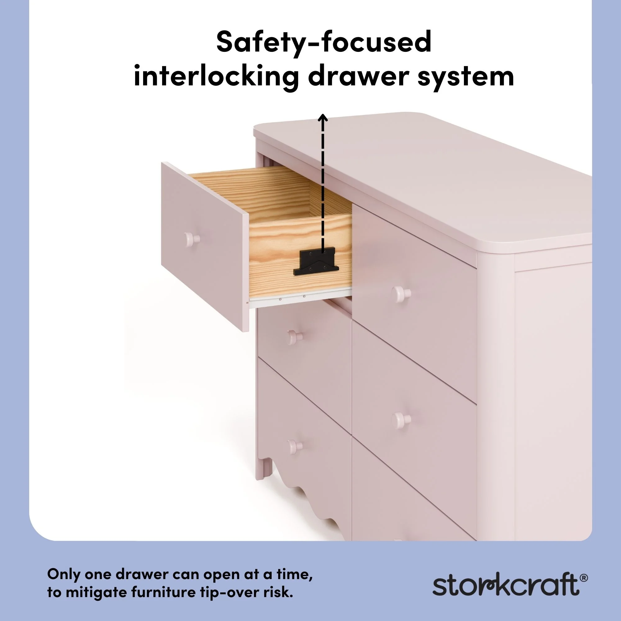 Storkcraft Casablanca 6 Drawer Nursery Dresser, Sage - Image 28