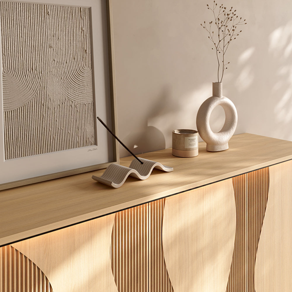 Blokker Weya Dressoir 3-deurs - Vicenza Bleached Eiken / Zwart