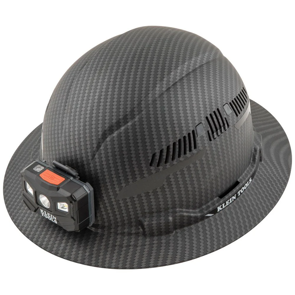 Klein Vented Full Brim Hard Hat, Premium KARBN™ Pattern, Class C, Lamp #60347 - KTF Painting Interior Exterior