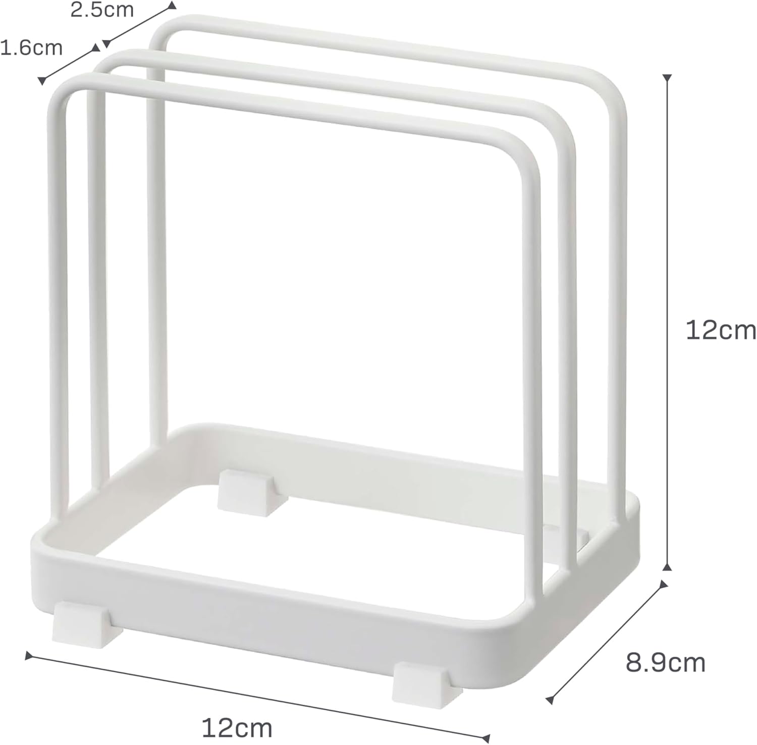 YAMAZAKI Home Plate Cutting Board Stand - Kitchen Storage Rack Holder Organizer - Steel