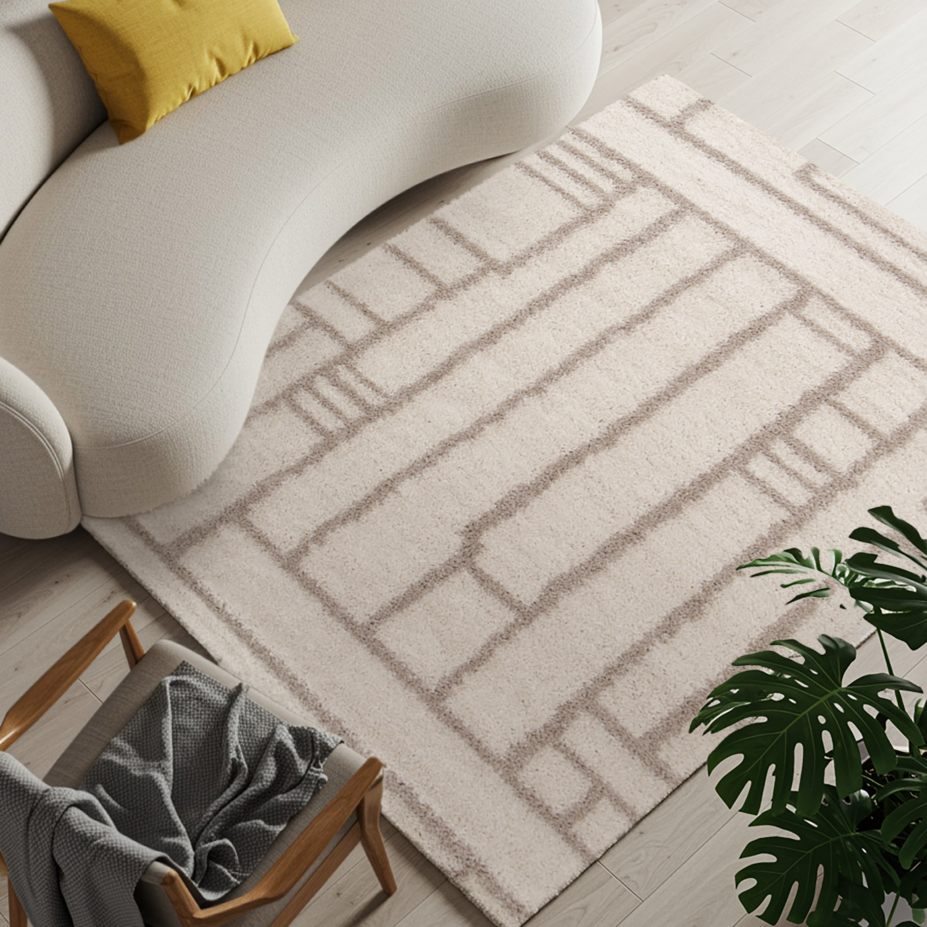Blokker Zone Vloerkleed 160 x 230 cm - Beige