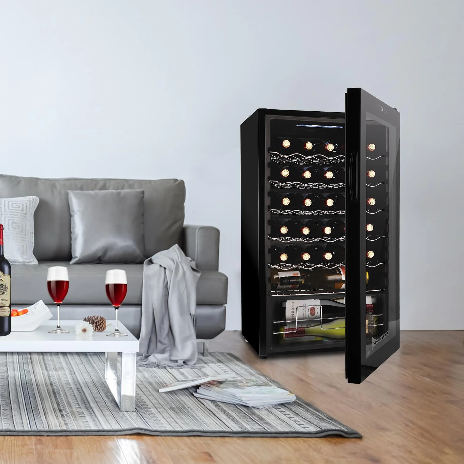 Ktaxon 18 Bottle Compressor Wine Cooler Freestanding Wine Fridge, Fast Cooling, Low Noise - Image 40