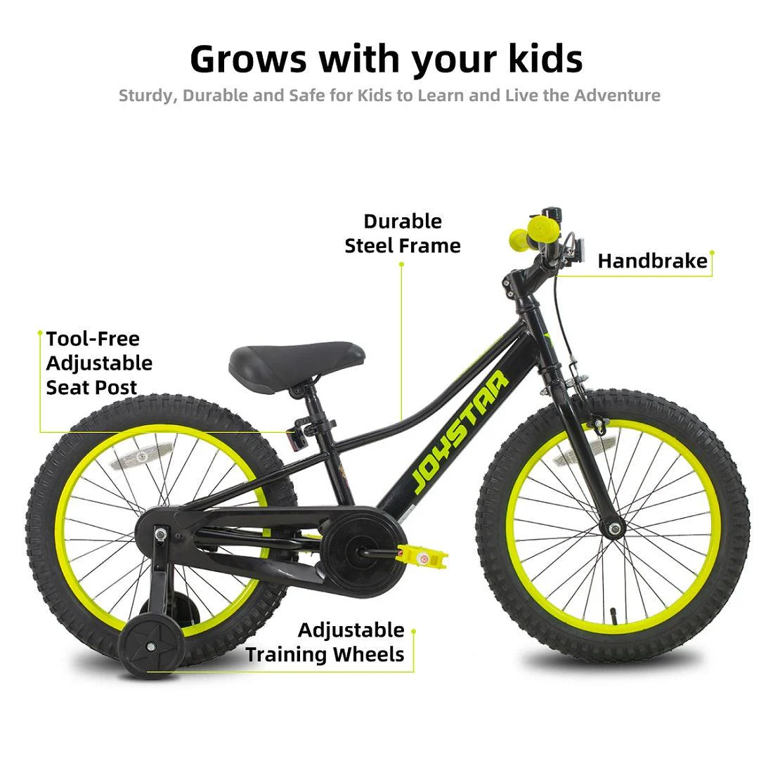 JOYSTAR NEO 20 Inch Kids Bike with Training Wheels
