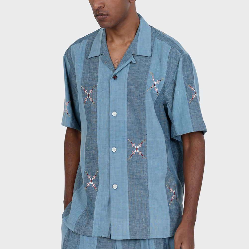 Kardo - Chemise Ronen - Bleu Mélange