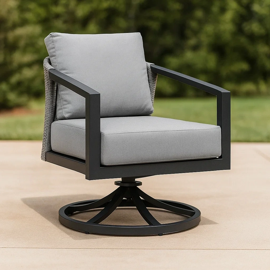 Silla de terraza,negro,aluminio,adecuada para jardín,71x71x76 cm