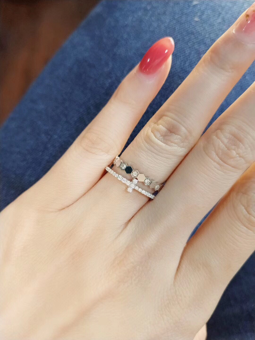 Tiffany Full Diamond Paved T Ring - Original Replica Club