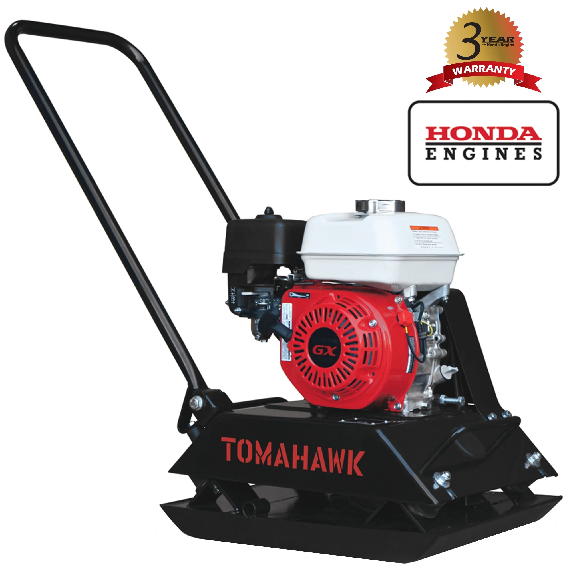 Tomahawk Power Plate Compactor 5.5 HP, 3000 lbs/ft, 63cc, Gas, 17 x 13 Plate Compactor, 5900 VPM - Image 4