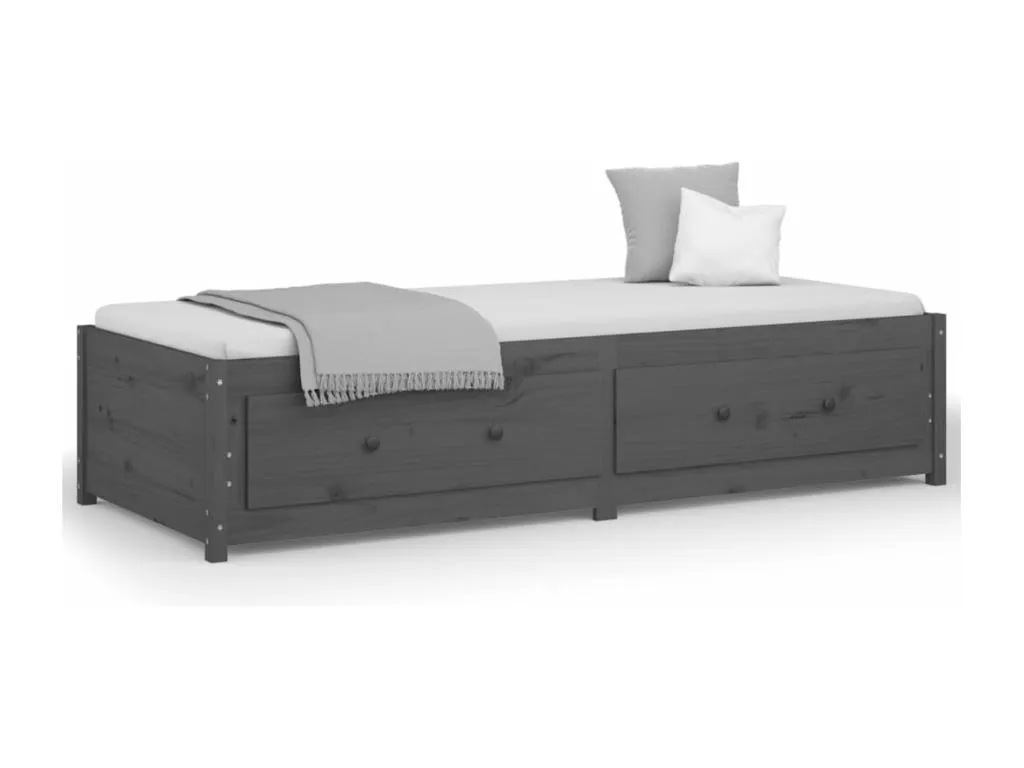 Sofá cama Decocasaes maciza de Decocasaes gris 90x200 cm 15828kiiz