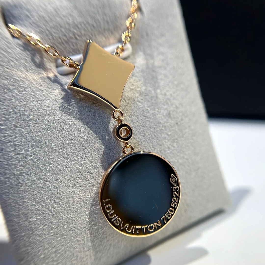 Louis Vuitton Pink Sun White Sun Pendant Necklace - Original Replica Club