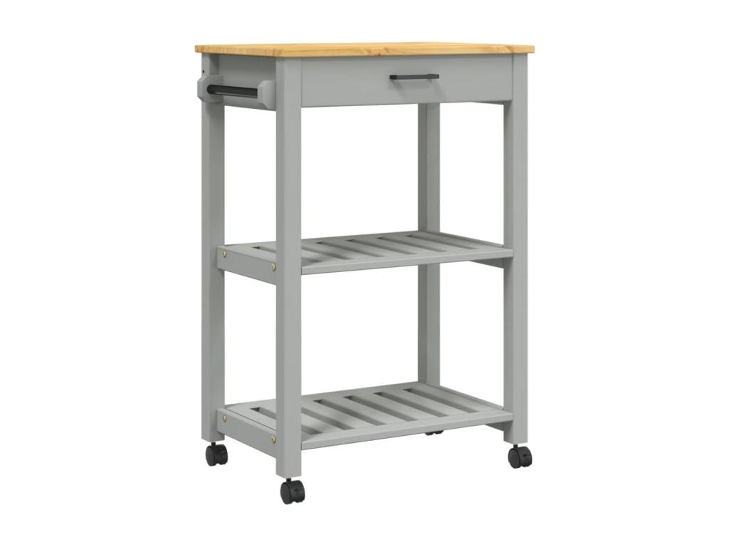 Carrito de cocina MONZA madera maciza de pino 60x40x90 cm