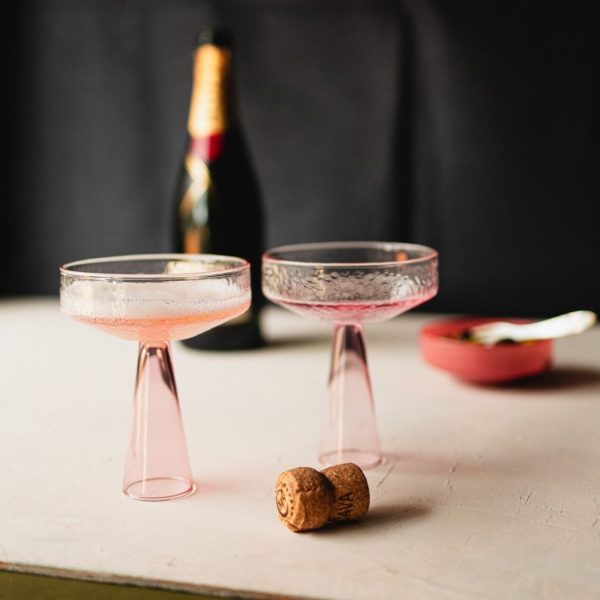 Brût Homeware, Coupe Claude, roze, set van 2