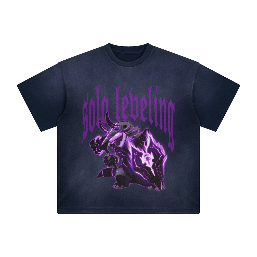 Unisex Anime Inspired Washed  Vintage T-Shirt