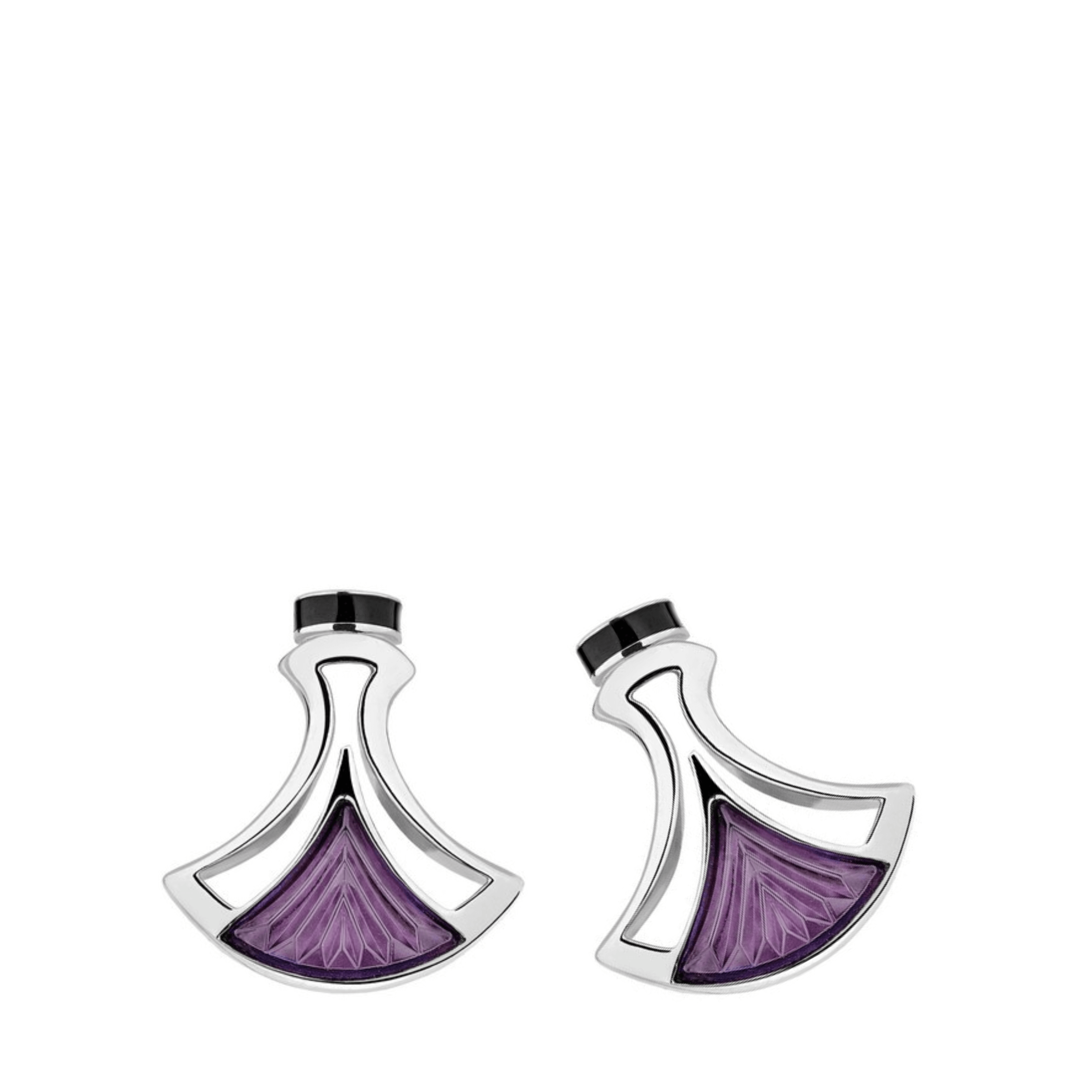 PUCES D'OREILLES LARCADE - CRISTAL VIOLET CRÉPUSCULE, ARGENT