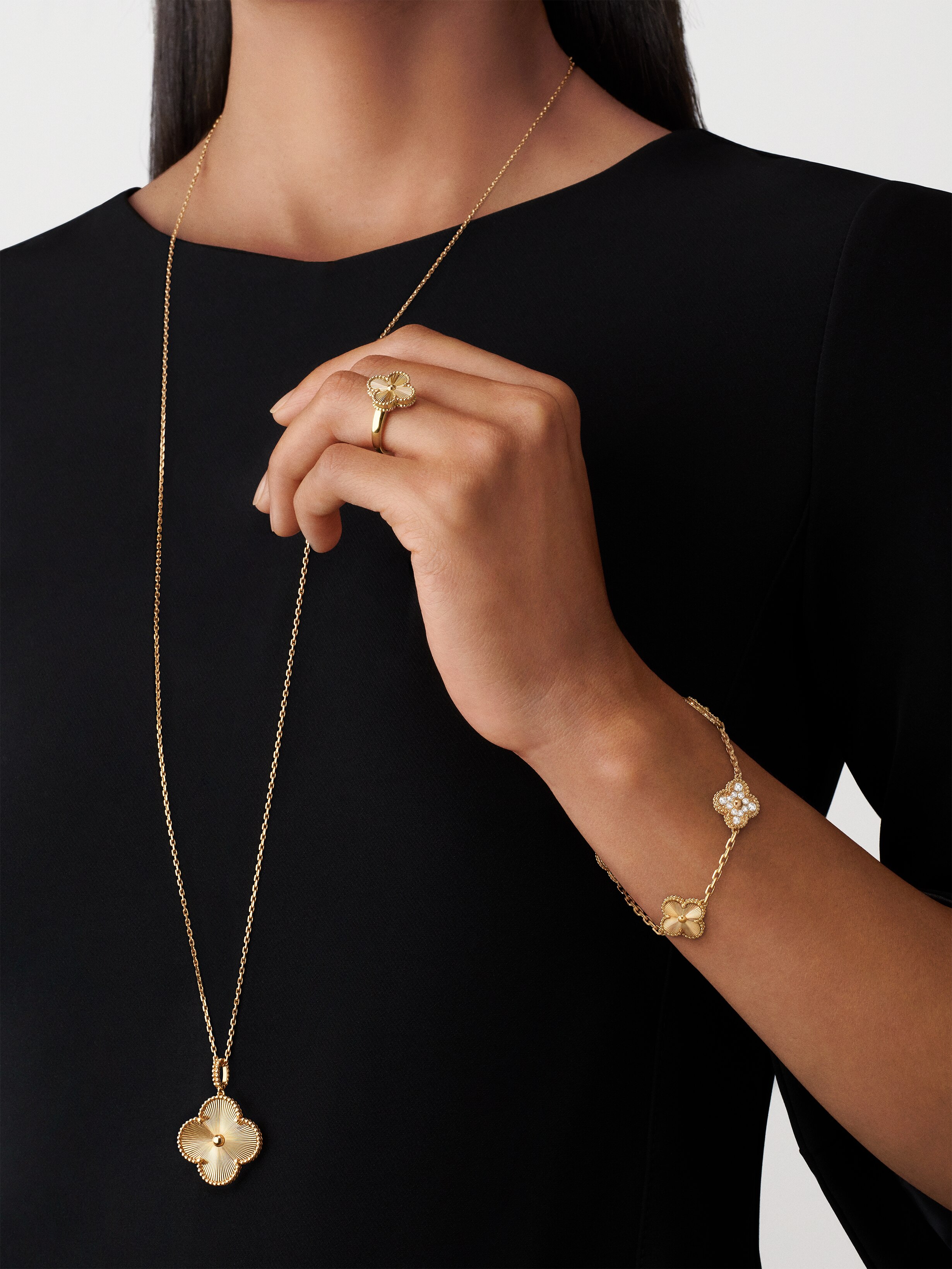Replicate Magic Alhambra long necklace, 1 motif(1:1 replica) - Original Replica Club