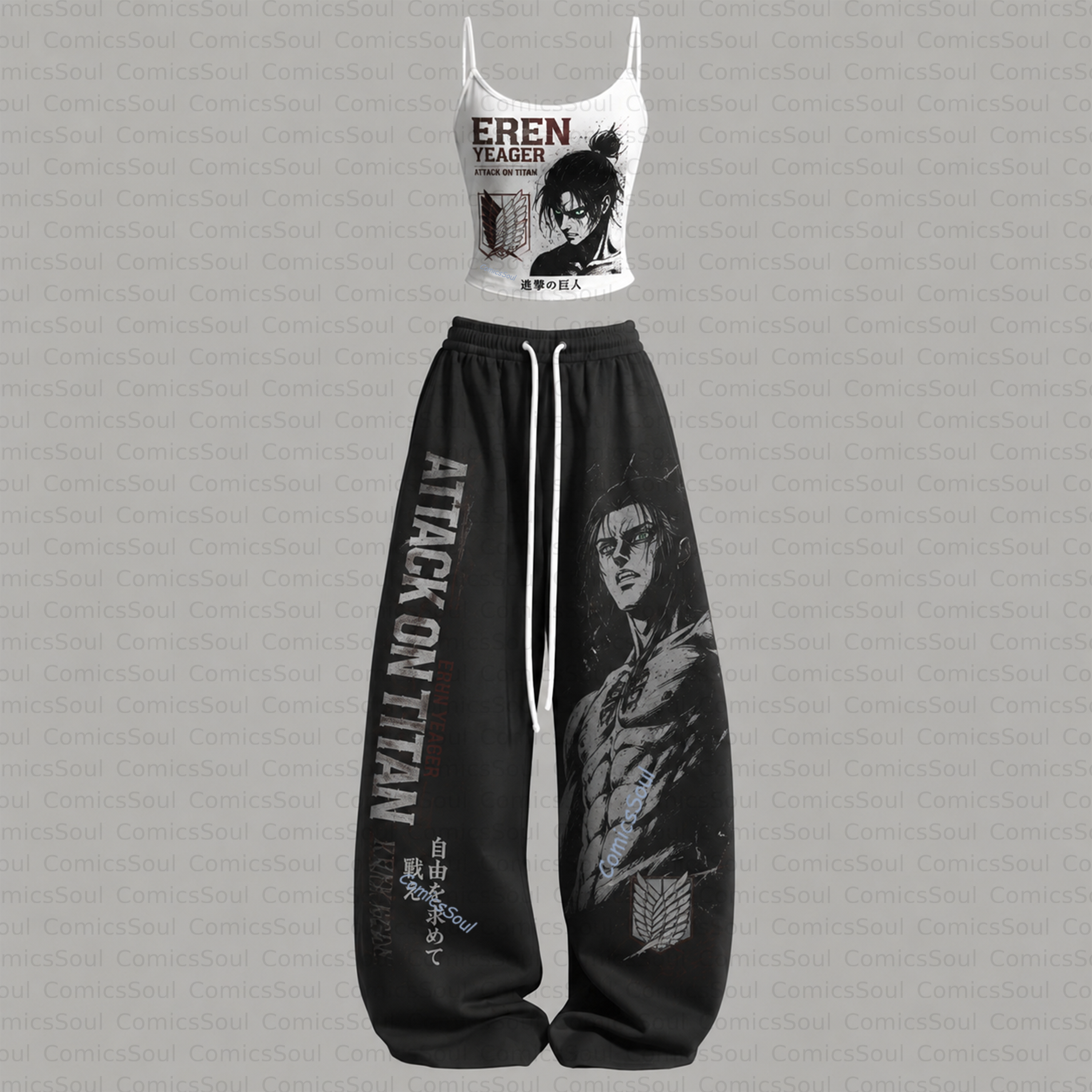 Attack on Titan Top & Elasticated Trousers Two-Piece Set