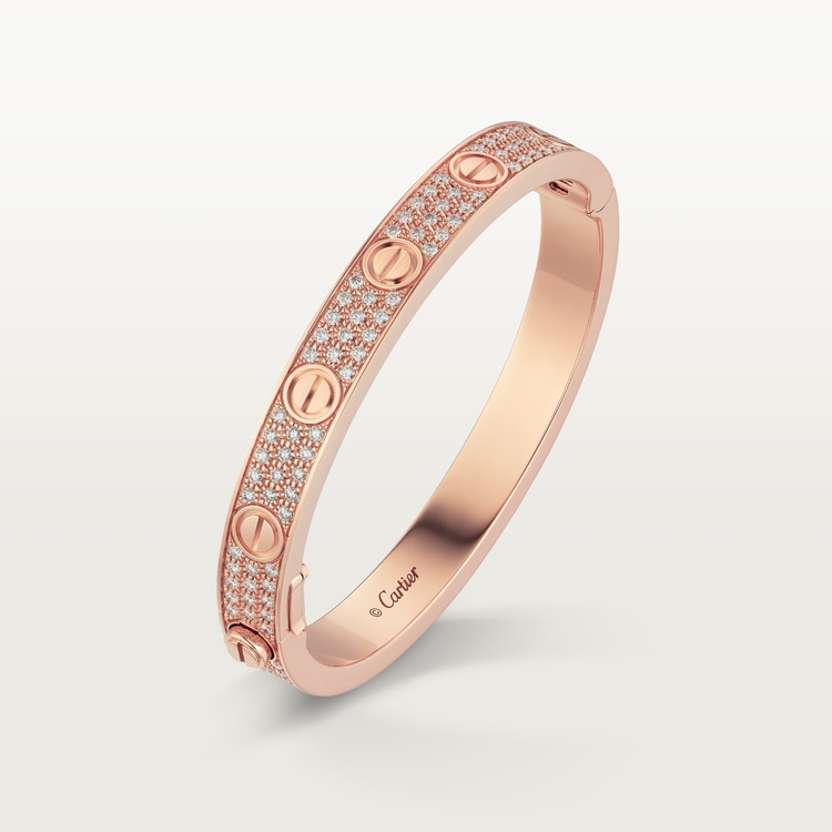Replicate LOVE bracelet, classic model, paved(1:1 replica) - Original Replica Club