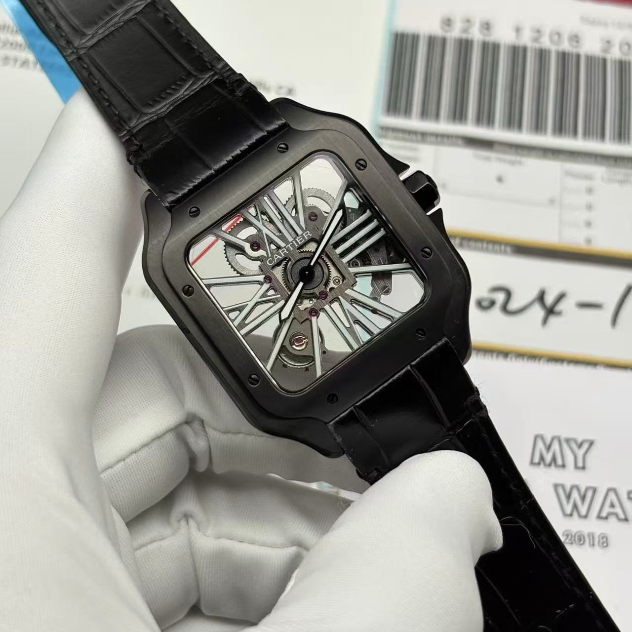 Replica Cartier Santos WHSA0009 Skeleton Watch