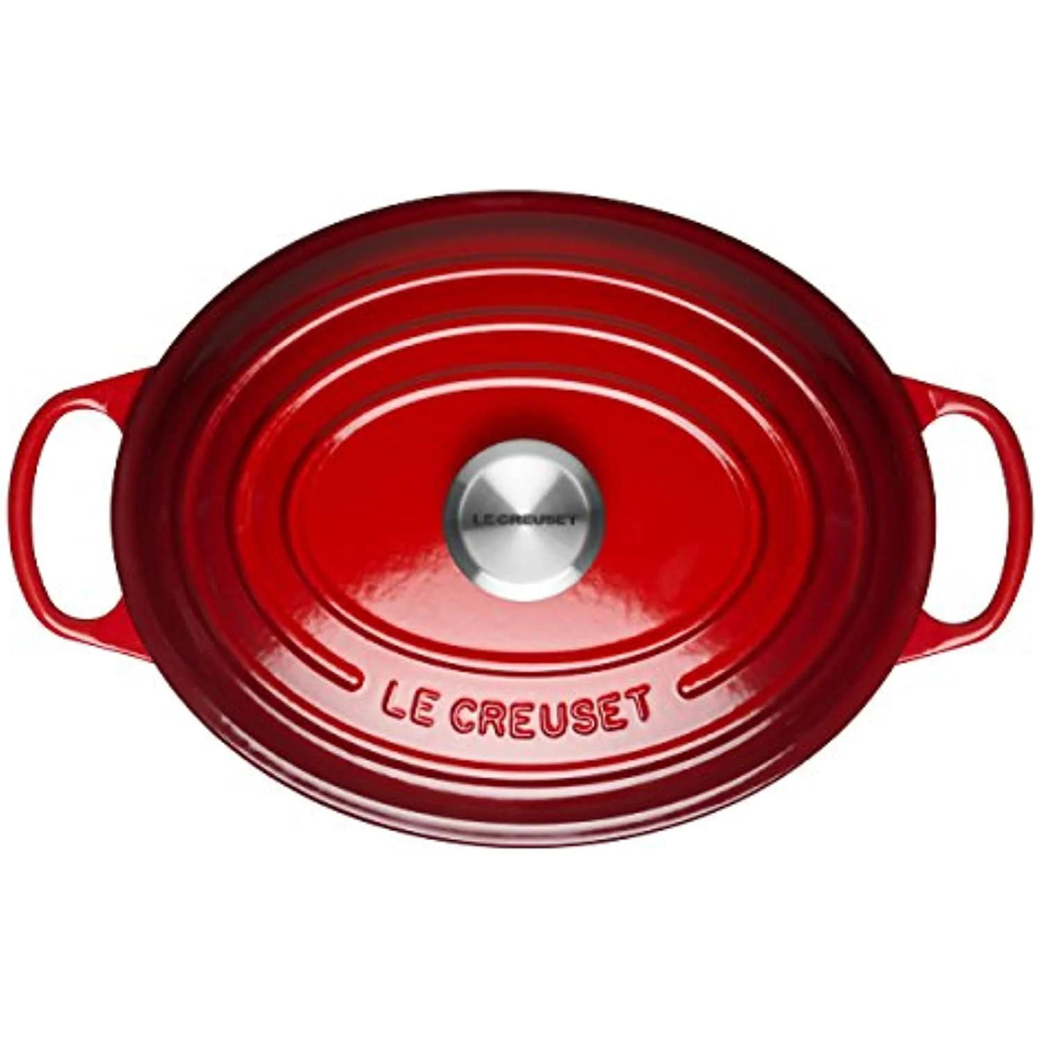 Le Creuset Enameled Cast Iron Signature Oval Dutch Oven, 5 qt. , Cerise - Image 3