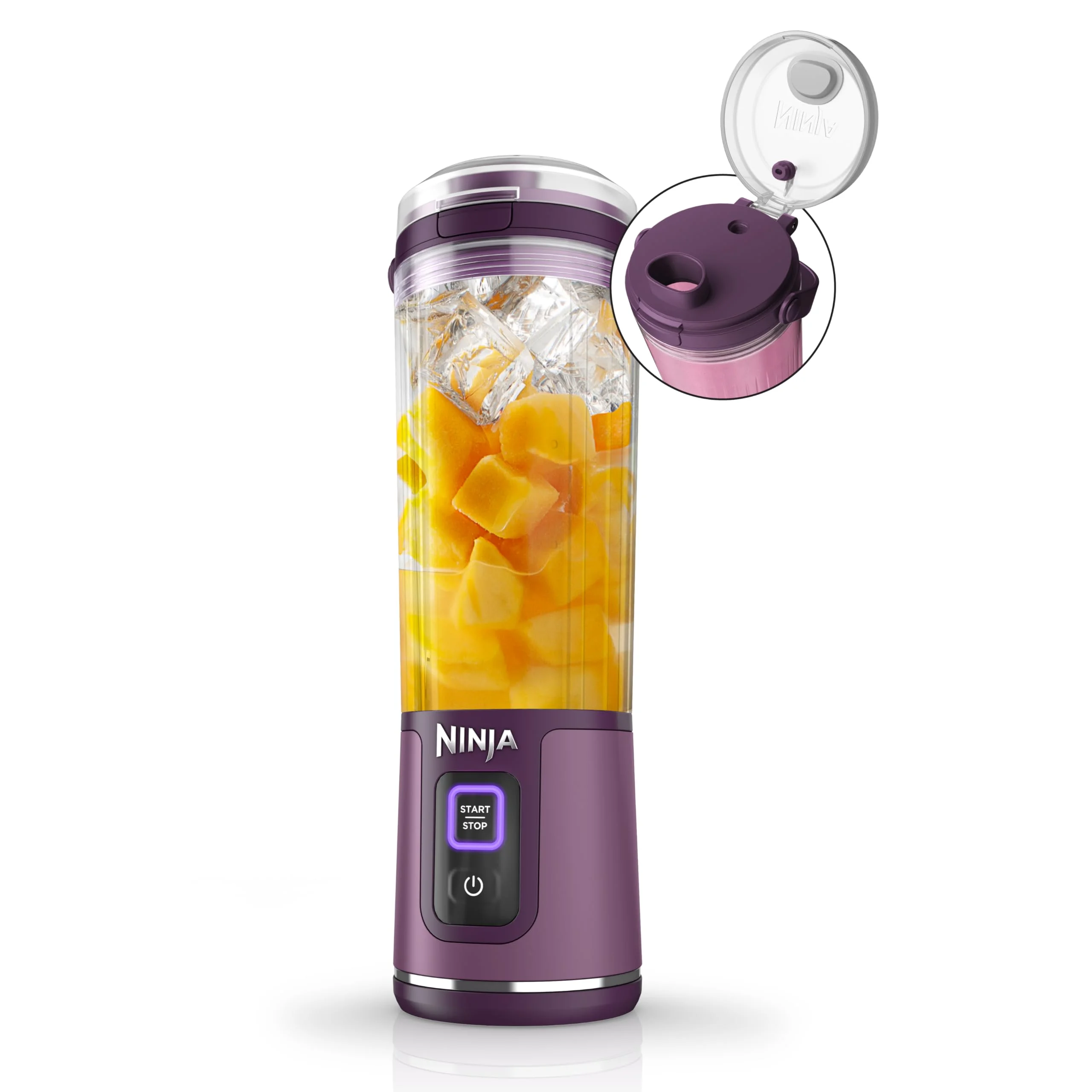 Ninja Blast Portable Blender, Cordless, 18oz. Vessel, Personal Blender for Shakes & Smoothies, BPA Free, Leakproof Lid & Sip Spout, USB-C Rechargeable, Dishwasher Safe Parts, Metallic Purple, - Image 10