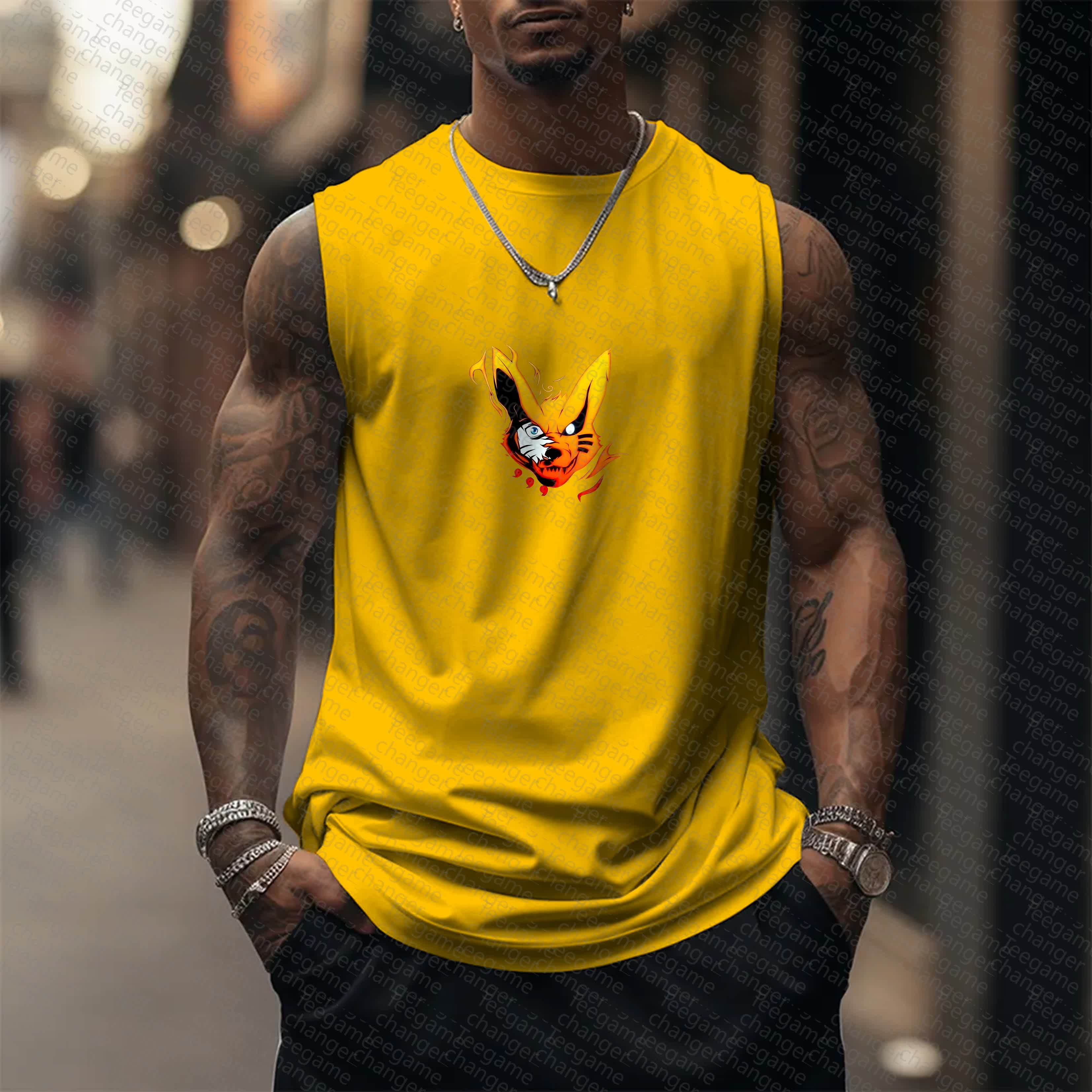 Unisex   Casual Anime  Tank Top TeeThreads Sustain the Scene with Custom Apparel