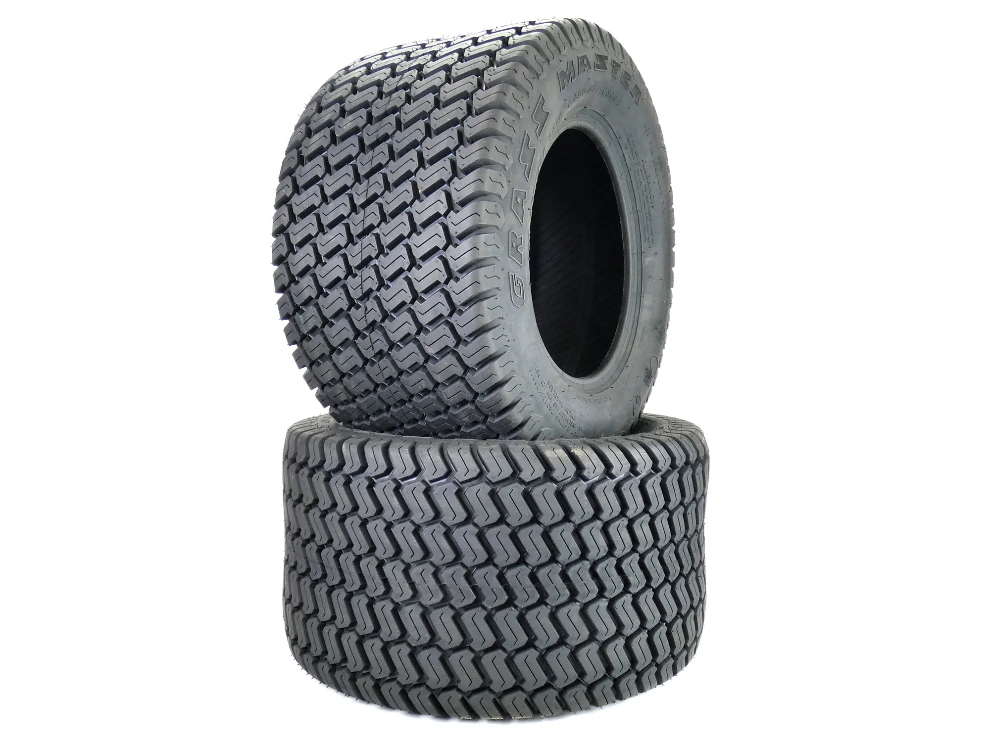 (2) OTR 24x12.00 - 12 Grassmaster 4 Ply Tires for Zero Turn Mowers