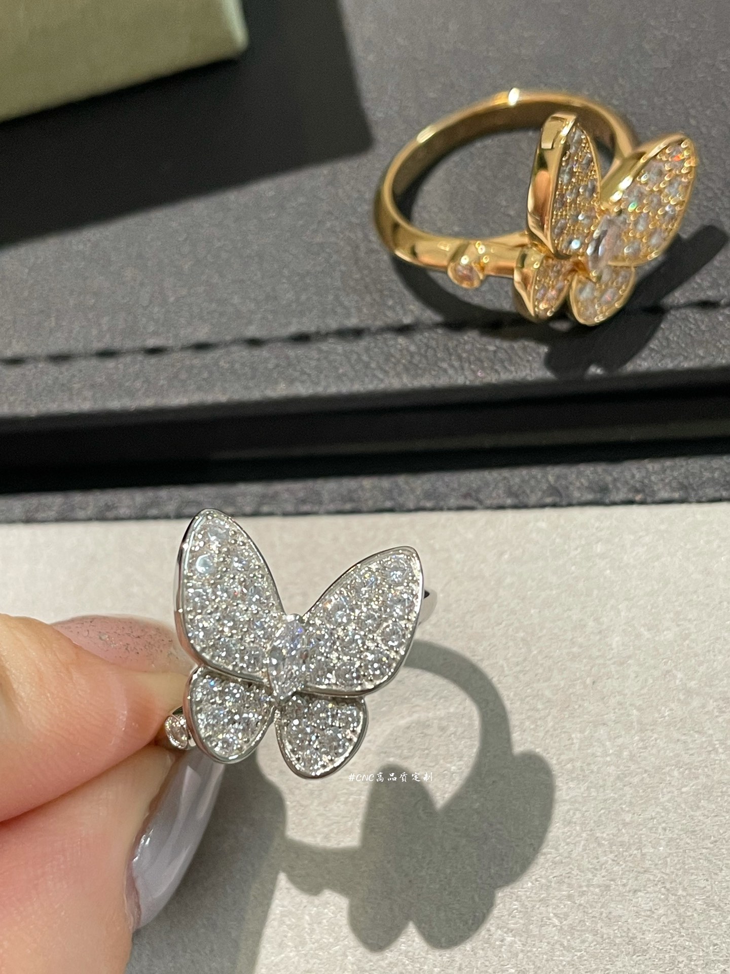 VCA Full Diamond Butterfly Ring - Original Replica Club