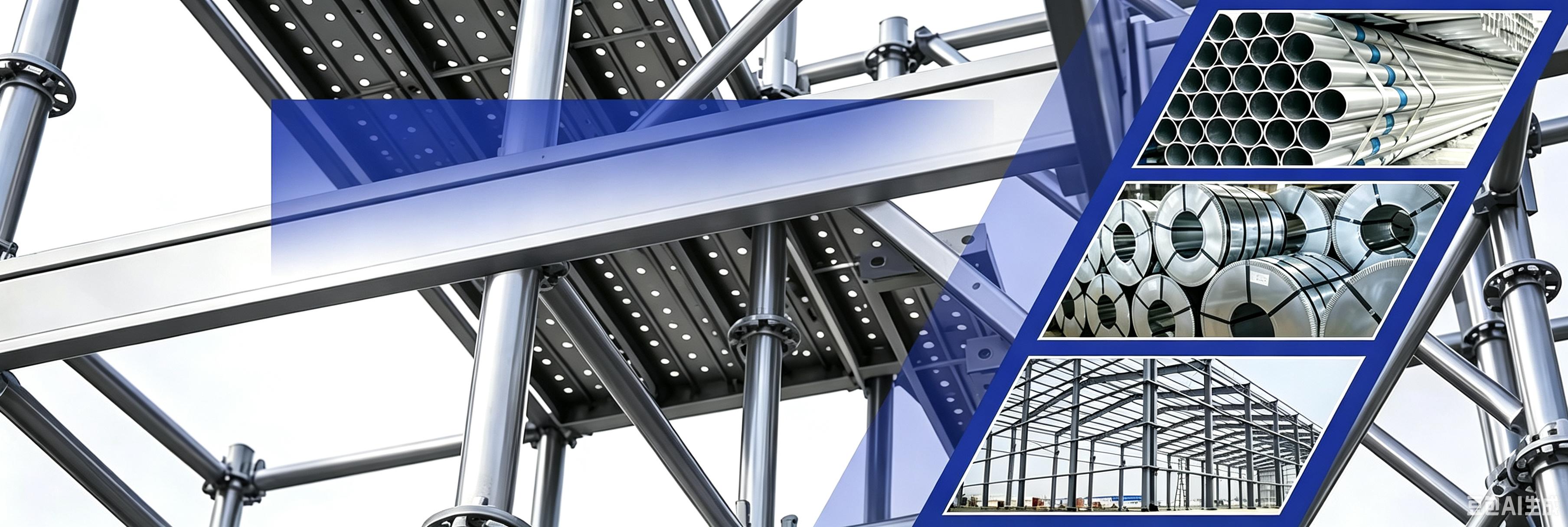 Frame scaffolding on construction site