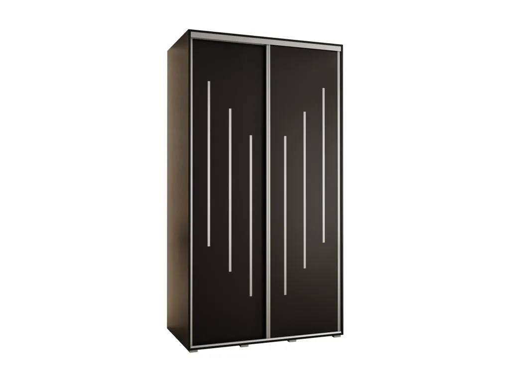 ARMARIO Prietocasa 8 DE PUERTAS CORREDERAS 235.2/130/60 2 puertas (Negro/Negro/Plata)