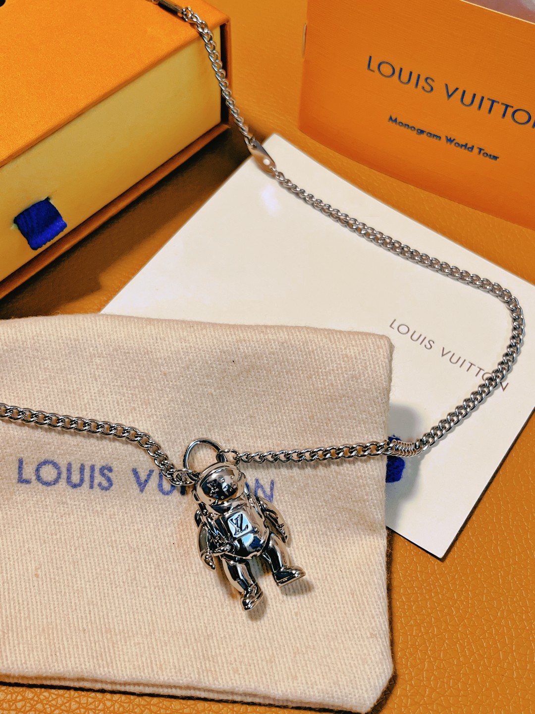 Louis Vuitton LV Galaxy Astronaut Necklace - Original Replica Club