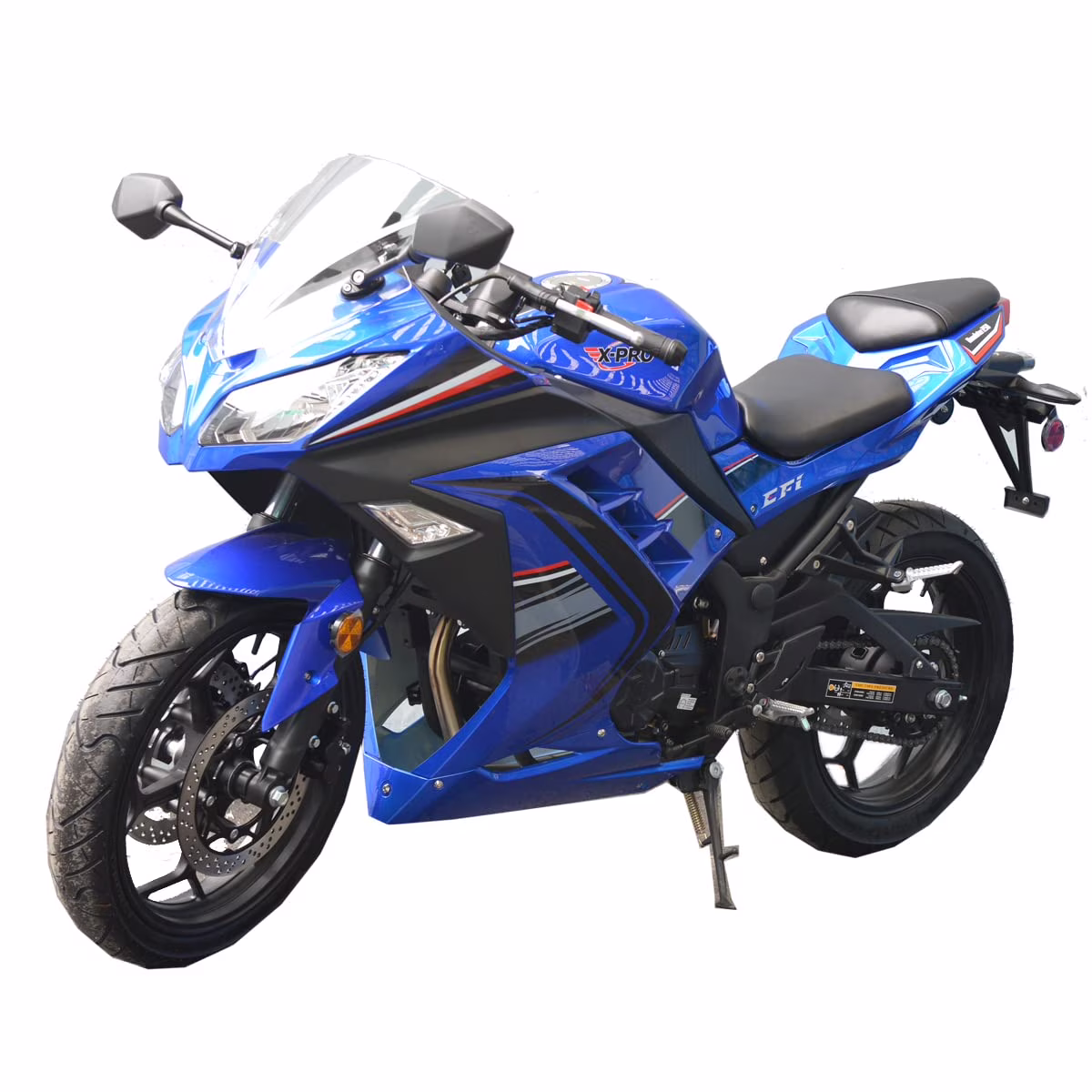 X - Pro Brand New 250cc EFI Fuel Injection Dirt Bike Motorcycle Street Bike, 6 Manual Transmission Electric Start 17" Wheels Assembled in Crate(Black)